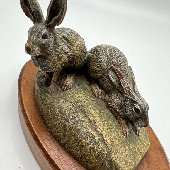 Vintage Hamilton Collection‎ Bronze Rabbits - Picture 5 of 6